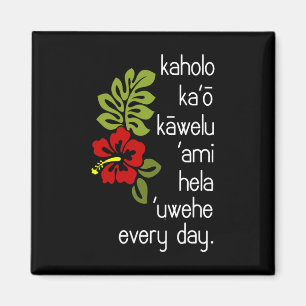 Imã Hawaiian Hula Dance Uwehe do Hibiscus Flower