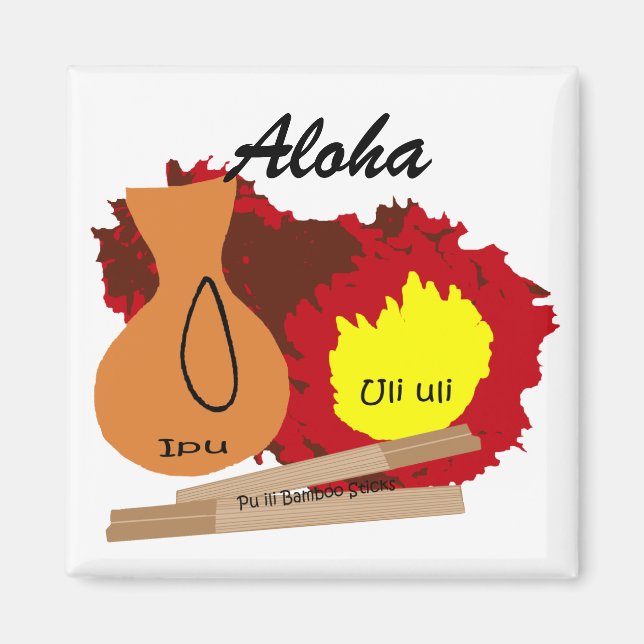 Imã Hawaiian Instruments, ímã Aloha (Frente)