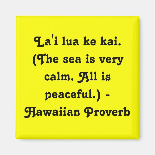 Imã Hawaiian Sayings (Frente)