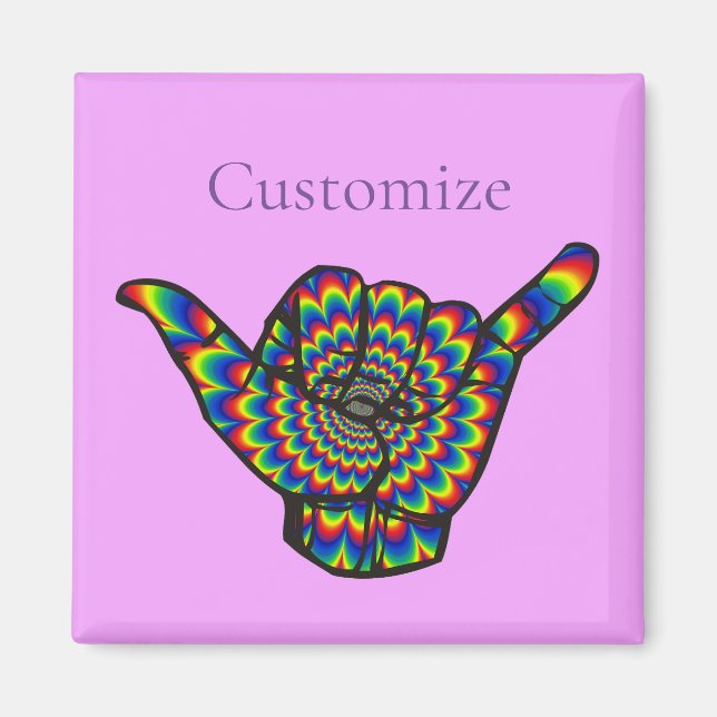 Imã Hawaiian Shaka Psychedelic Thunder_Cove (Frente)