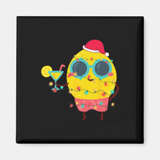 Imã Hawaiian Summer Tropical Xmas Lemon Funny Christma