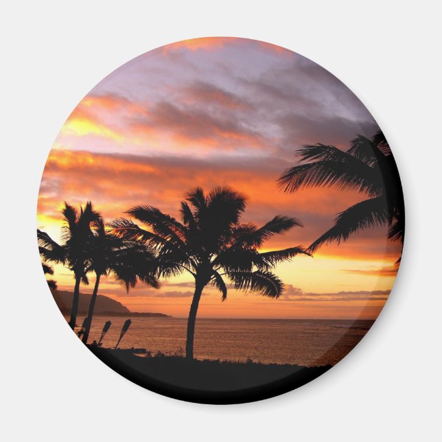Imã Hawaiian Sunset Magnet (Frente)
