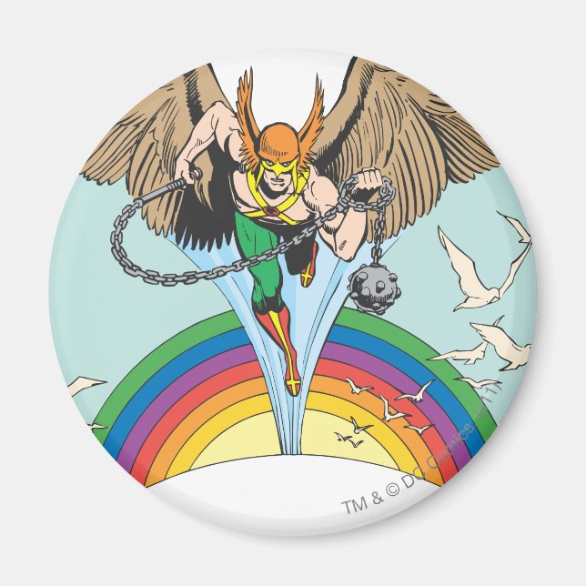Imã Hawkman Voa Através de Sky (Frente)