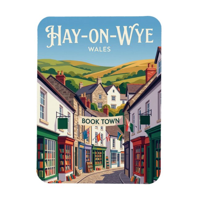 Ímã Hay-on-Wye País de Gales (Vertical)