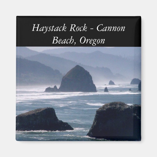 Imã Haystack Rock - Imagem do Oregon em Cannon Beach (Frente)