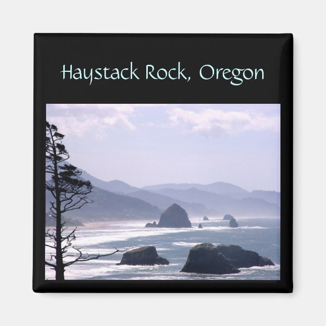 Imã Haystack Rock Oregon Coast Magnet (Frente)