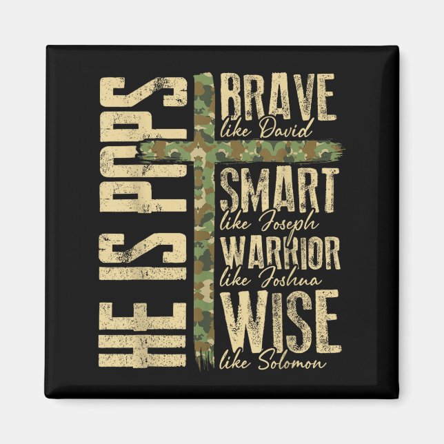 Imã He Is Ps Camo Religious Father's Day Christian Dad (Frente)