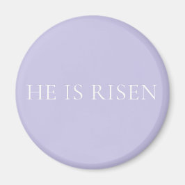 Imã He Is Risen Lavender Easter Christian Faith Decor