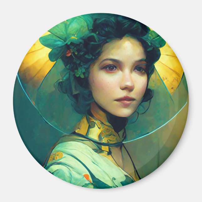 Imã Headdress Fantasy Sci-Fi (Frente)