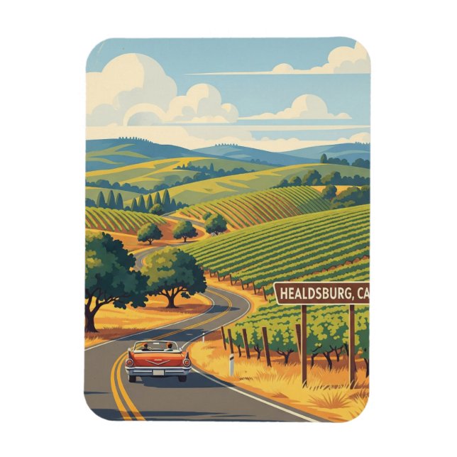 Ímã Healdsburg California Viagem (Vertical)