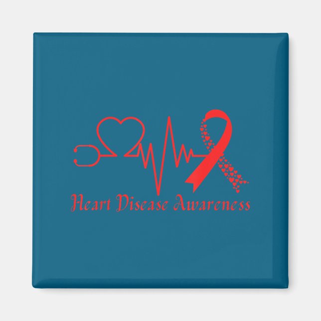 Imã Heart Disease Awareness Go Red In February Health  (Frente)