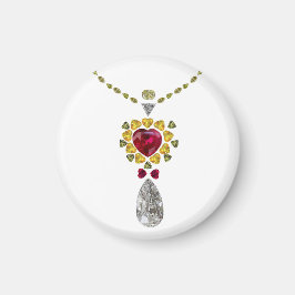 Imã Heart Gemstone Art