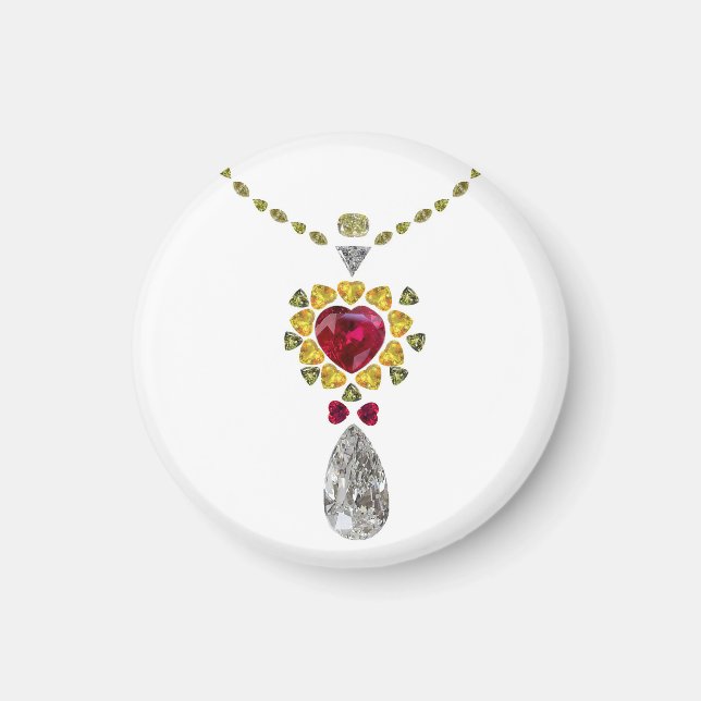 Imã Heart Gemstone Art (Frente)