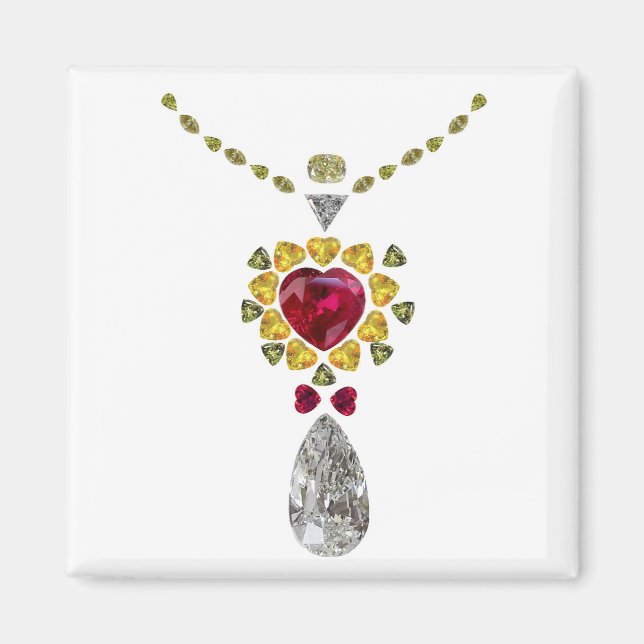Imã Heart Gemstone Art (Frente)