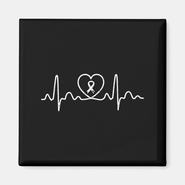 Imã Heart Health Heart Disease Awareness Heartbeat Chd (Frente)