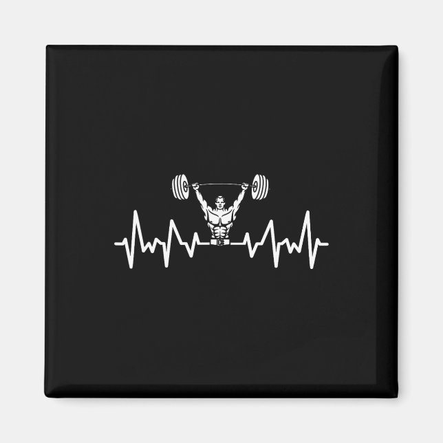 Imã Heartbeat Barbell Bodybuilding Gym W (Frente)