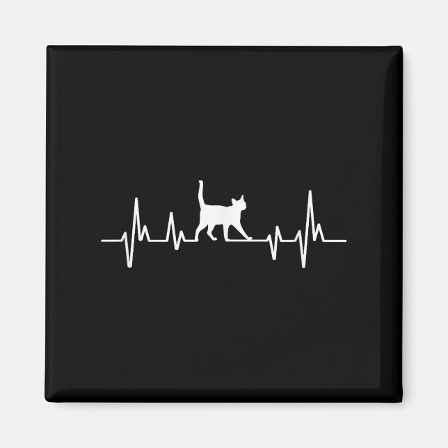 Imã Heartbeat Cat  (Frente)