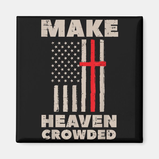 Imã Heaven Us Flag Patriotic Christian Religious God J (Frente)