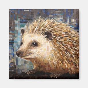 Imã Hedgehog Animal Art Decor Paint Mosaico