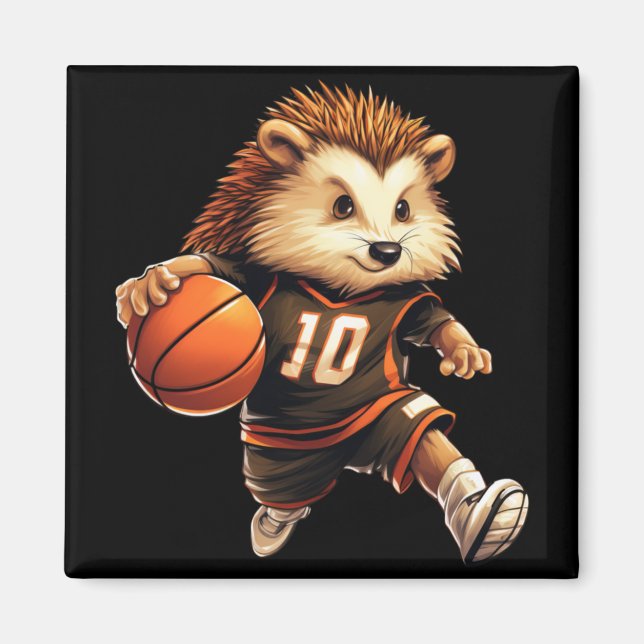 Imã Hedgehog de basquetebol (Frente)