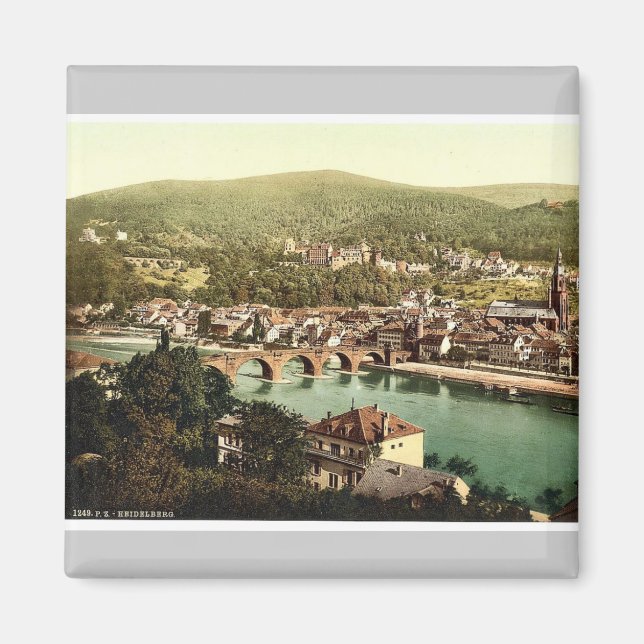 Imã Heidelberg, visto de Philosofenweg, Baden, G (Frente)