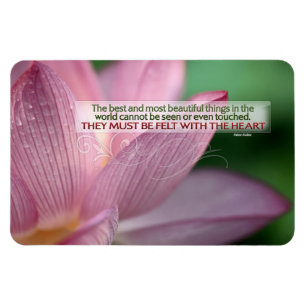 Ímã Helen Keller Inspirational Cote "Sentido com coraç