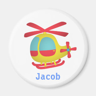 Imã Helicóptero bonito e colorido para miúdos