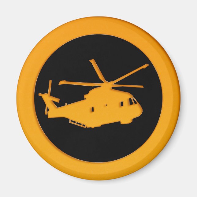 Imã Helicóptero Dourado (Frente)