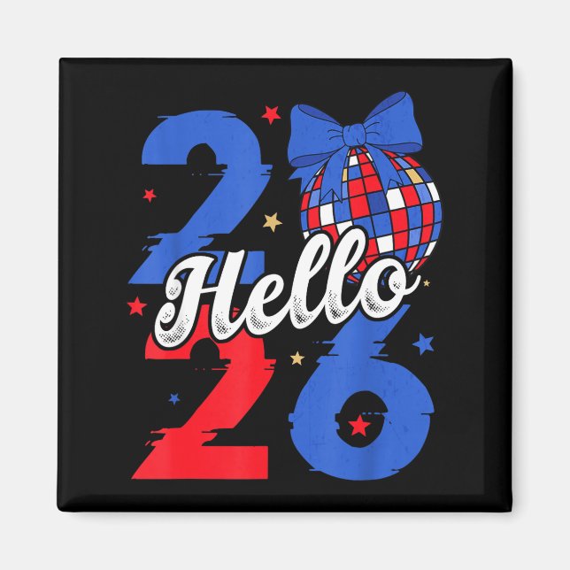 Imã Hello 2026 Happy New Year 2026 New Year's Eve Part (Frente)