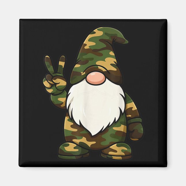 Imã Hello Hunting Season Christmas Camouflage Camo Gno (Frente)