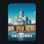 Ímã Helsínquia Finlândia Viagem<br><div class="desc">Helsínquia, capital da Finlândia, é uma cidade costeira vibrante que combina sem problemas a inovação moderna com o rico patrimônio nórdico. Conhecida por seu design, arquitetura contemporânea e conexão com a natureza, Helsinki é um centro de criatividade e sustentabilidade. Os marcos icônicos da cidade incluem a catedral de Helsínquia, a...</div>