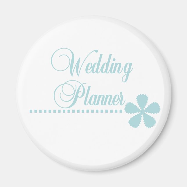 Imã Hemorragia de Teal Planner de Casamento (Frente)