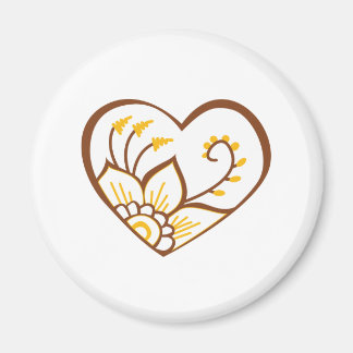 Imã Henna Heart Yellow