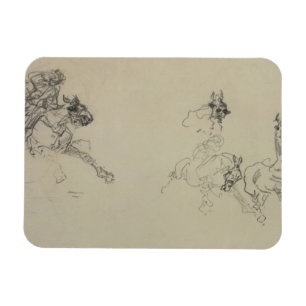 Ímã Henri de Toulouse-Lautrec Etude de Chevaux (rect