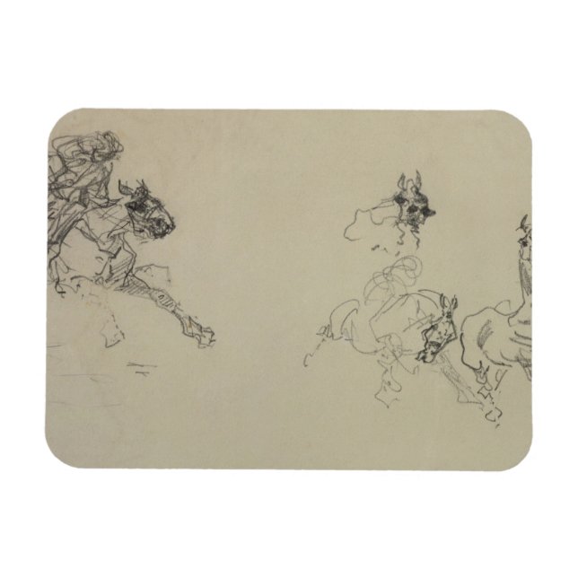 Ímã Henri de Toulouse-Lautrec | Etude de Chevaux (reto (Horizontal)
