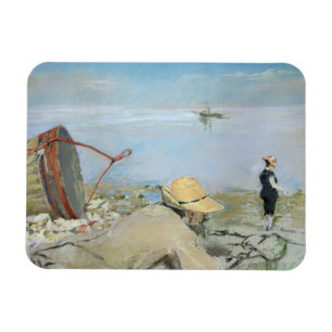 Ímã Henri Guerard que relaxa na praia (pastel possa
