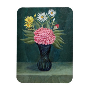 Ímã Henri Rousseau - Dália e Margaridas num Vaso