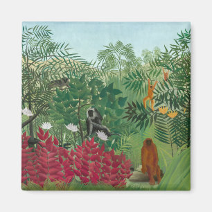Imã Henri Rousseau - Floresta Tropical com Macacos