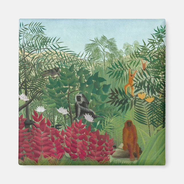 Imã Henri Rousseau - Floresta Tropical com Macacos (Frente)