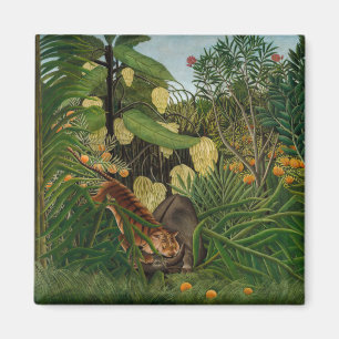 Imã Henri Rousseau - Luta entre Tigre e Búfalo