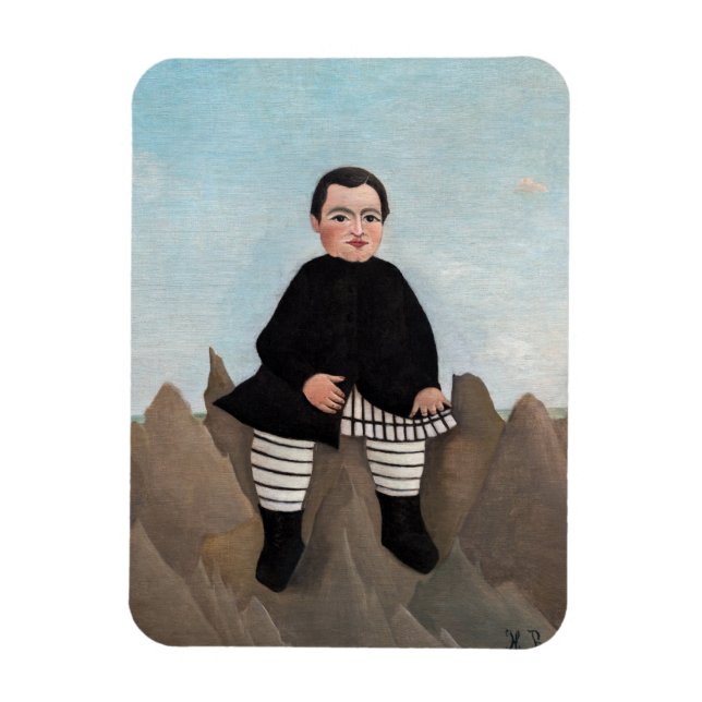 Ímã Henri Rousseau - Menino nas Rochas (Vertical)