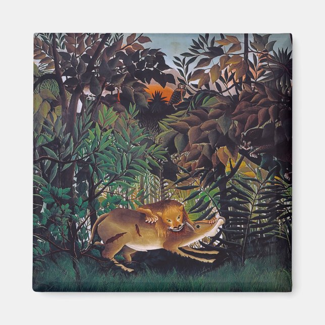 Imã Henri Rousseau - O Leão Faminto (Frente)