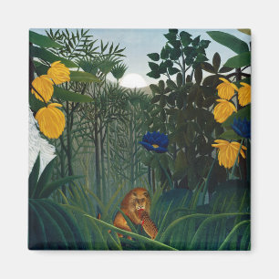 Imã Henri Rousseau O Repassado do Leão Ga Botânico