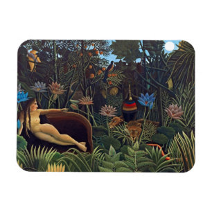 Ímã Henri Rousseau O Sonho - Mulher da Selva com Anima