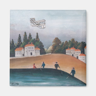 Imã Henri Rousseau - Os Pescadores e o Biplano