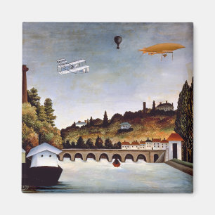 Imã Henri Rousseau - Ponte de Sèvres e colinas de Clam