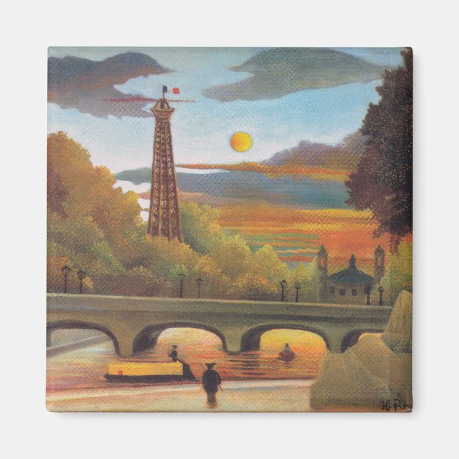 Imã Henri Rousseau - Torre Seine e Eiffel em Sunset (Frente)