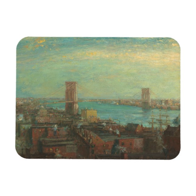 Ímã Henry Ward Ranger - Ponte do Brooklyn (Horizontal)