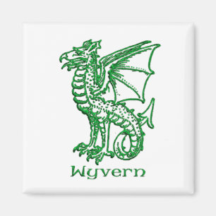Imã Heráldica medieval do Wyvern