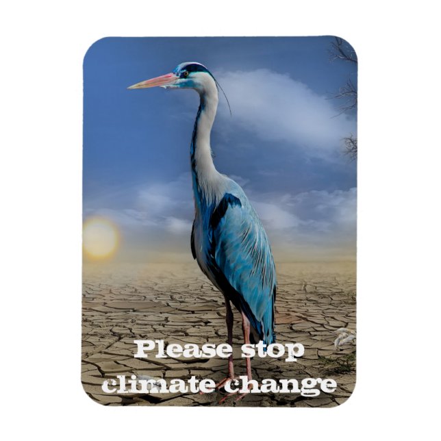 Ímã Herão azul em seca (Vertical)